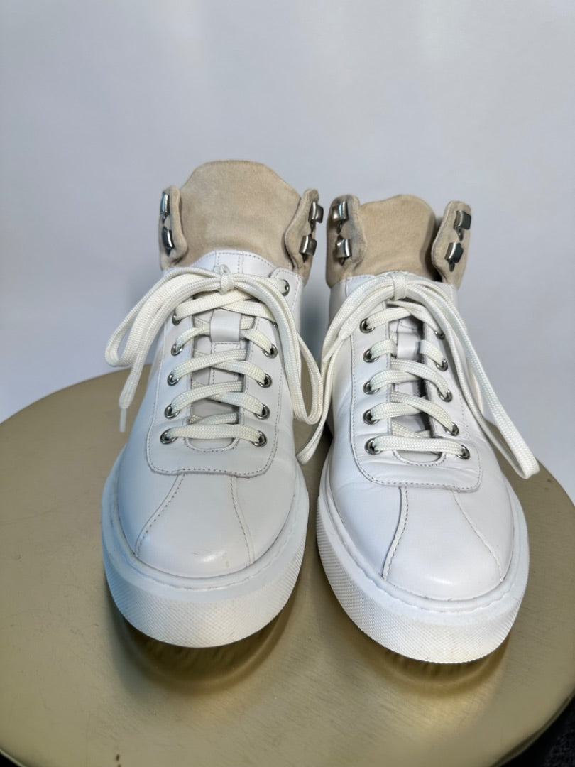 Grenson White Leather Hi top trainers Size 5 Matisa Market