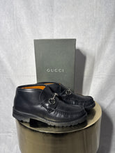 Load image into Gallery viewer, Gucci Black Tread sole Sylke boots, Size 38
