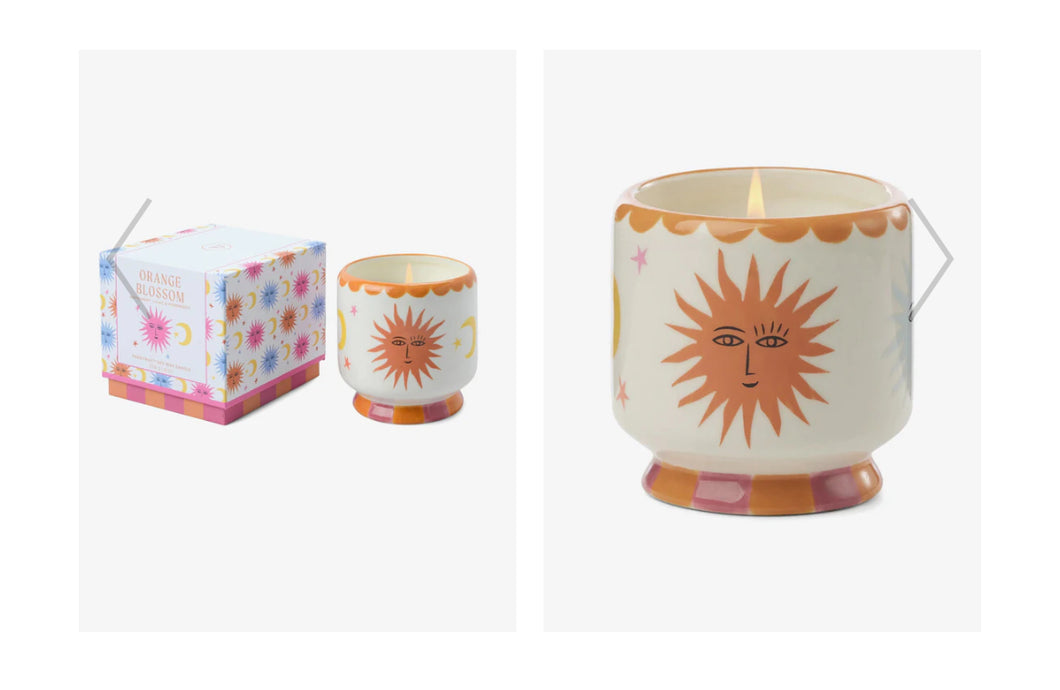 Paddywax Adopo Sun Ceramic Candle - Orange Blossom