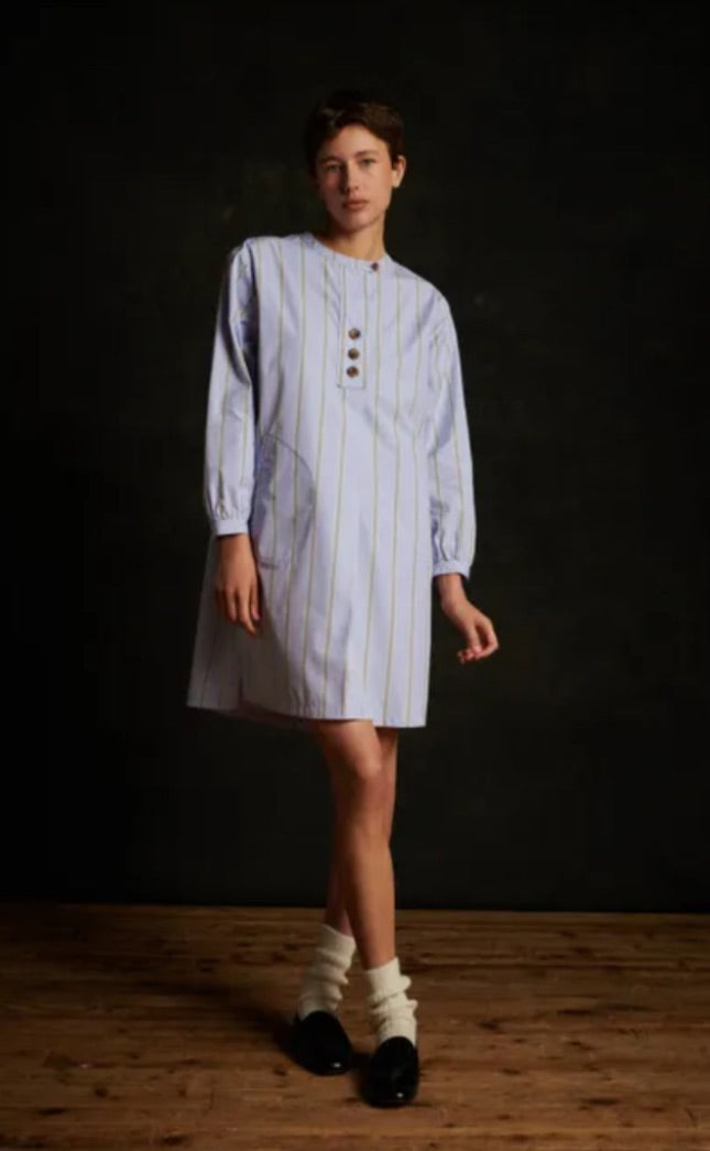 Soeur Blue Evening primrose shirt dress, Size 36