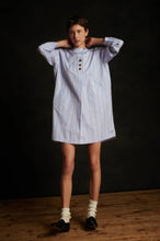 Load image into Gallery viewer, Soeur Blue Evening primrose shirt dress, Size 36
