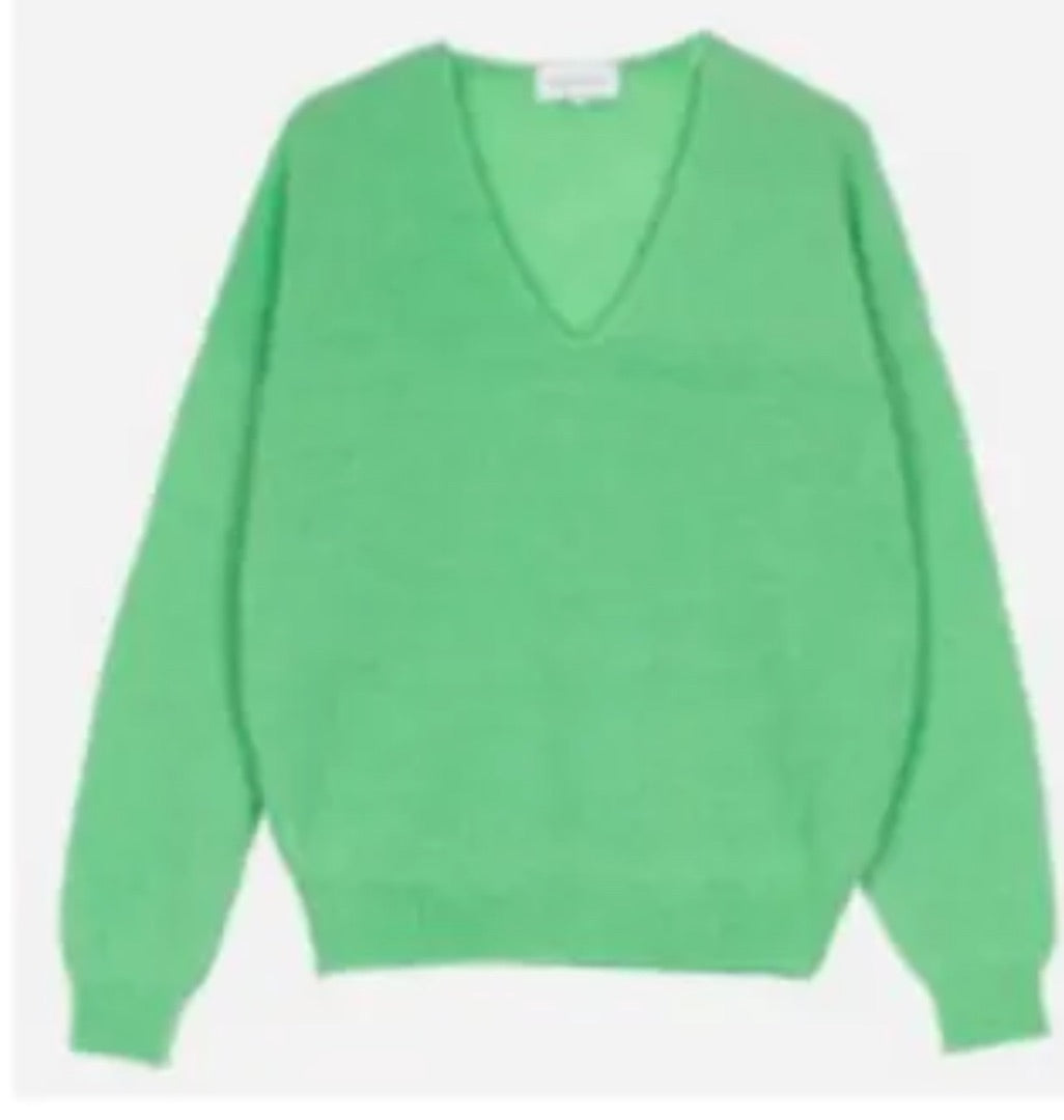 Maison Anje Apple Green Brecif knitted sweater, Size S