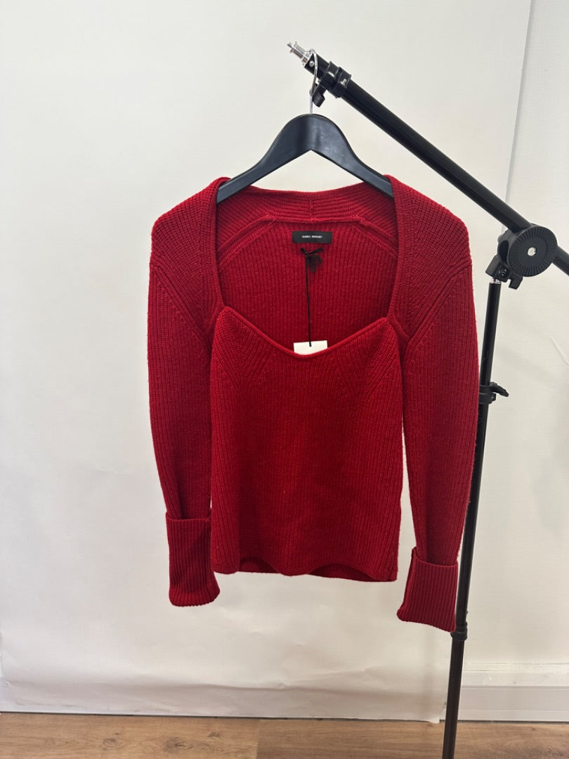 Isabel Marant Red Bailey cashmere jumper, Size 40