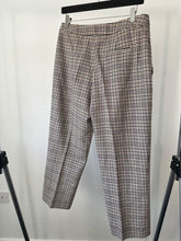 Load image into Gallery viewer, Vivetta Cream &amp; Brown Houndstooth Trousers, Size 44
