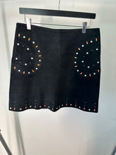 Load image into Gallery viewer, Sandro Black Suede embellished skirt, Size 3
