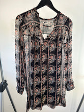 Load image into Gallery viewer, Isabel Marant Etoile Black Paisley belted tunic, Size 36
