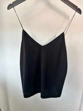 Load image into Gallery viewer, Ninety Percent Black Deep V jersey cami, Size XS
