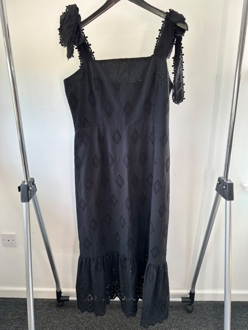 WYSE London Black broderie anglaise dress, Size 3