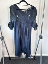 Load image into Gallery viewer, Sonia Rykiel Navy Silk pleated dress, Size 38
