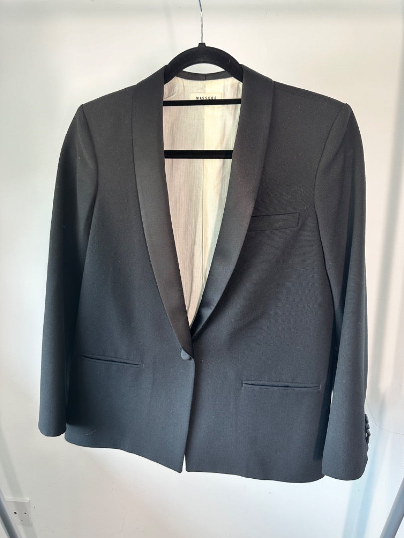 Masscob Black Tuxedo Jacket, Size 36