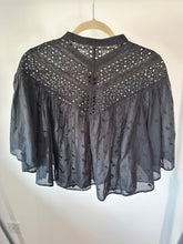 Load image into Gallery viewer, Isabel marant etoile Black Safi broderie anglaise top, Size 38
