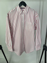 Load image into Gallery viewer, M&amp;S Pink oversized stripe shirt, Size 14
