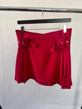 Load image into Gallery viewer, Zara Raspberry Belted mini skirt, Size Medium
