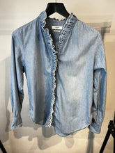 Load image into Gallery viewer, Isabel Marant Etoile Blue Nawendy ruffle denim shirt, Size 40
