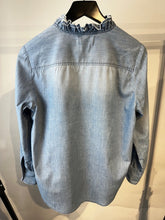 Load image into Gallery viewer, Isabel Marant Etoile Blue Nawendy ruffle denim shirt, Size 40
