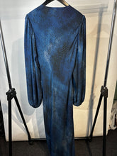 Load image into Gallery viewer, De La vali Blue Indochine maxi dress, Size 10
