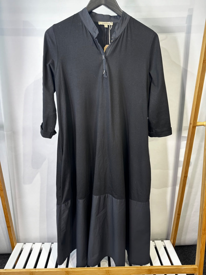 humility black Hem detail dress, Size small