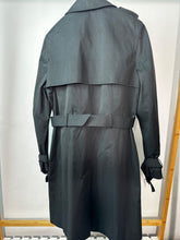 Load image into Gallery viewer, M&amp;S black Classic raincoat, Size 14
