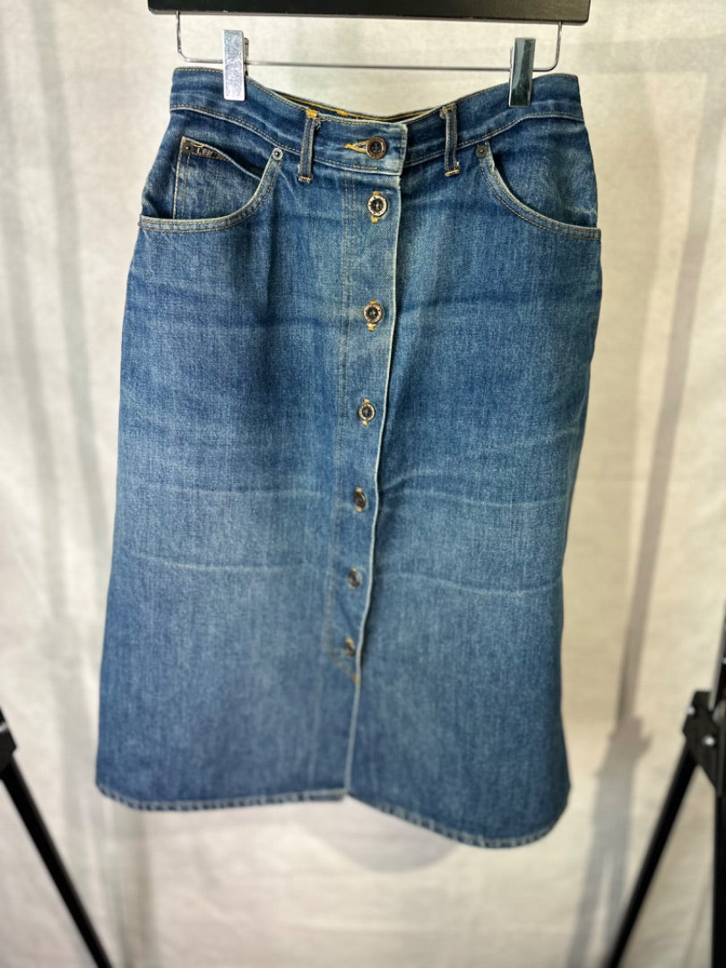 lee cooper blue denim skirt, Size medium