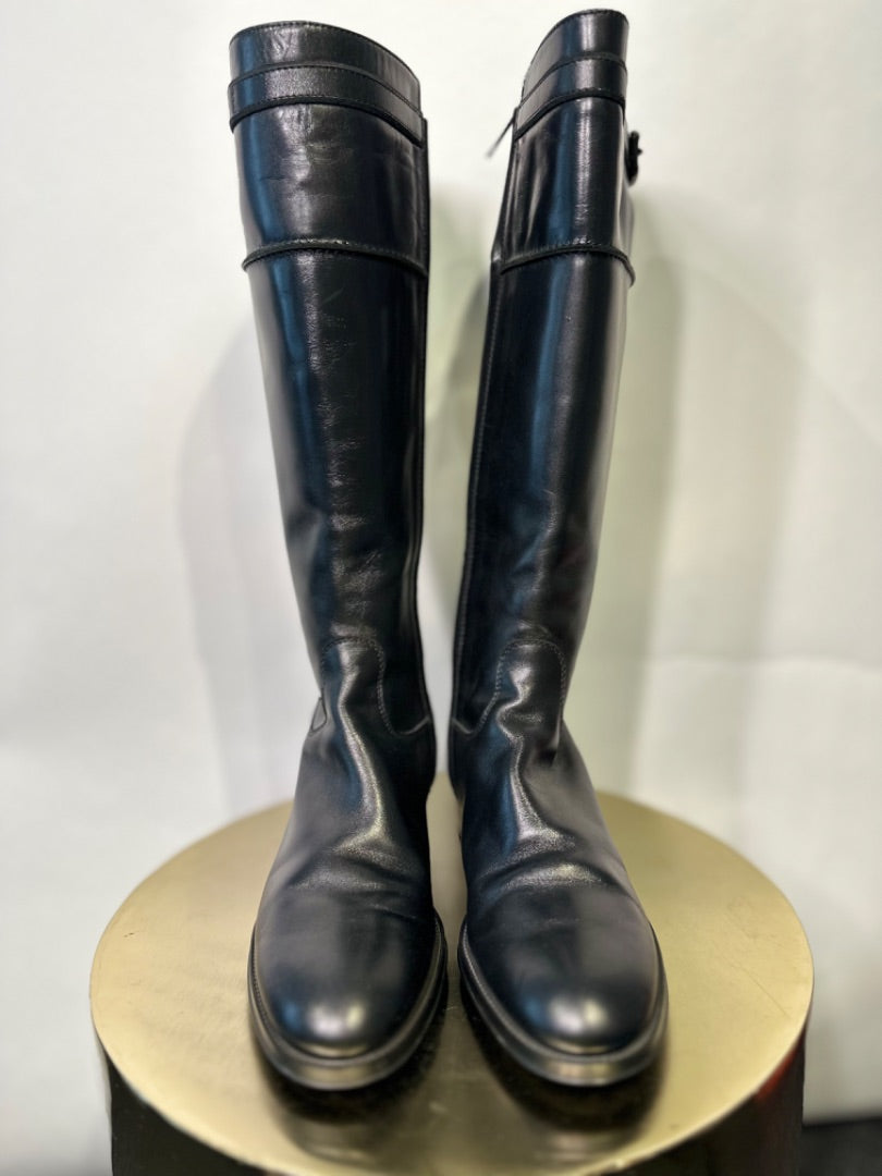 Tods black Leather riding boots, Size 40