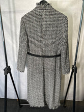 Load image into Gallery viewer, East black &amp; white tweed long coat, Size 16
