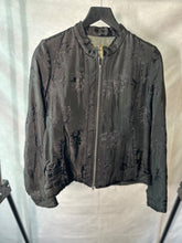 Load image into Gallery viewer, By Walid black silk embroidered bomber jacket, Size small
