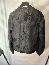 Load image into Gallery viewer, By Walid black silk embroidered bomber jacket, Size small
