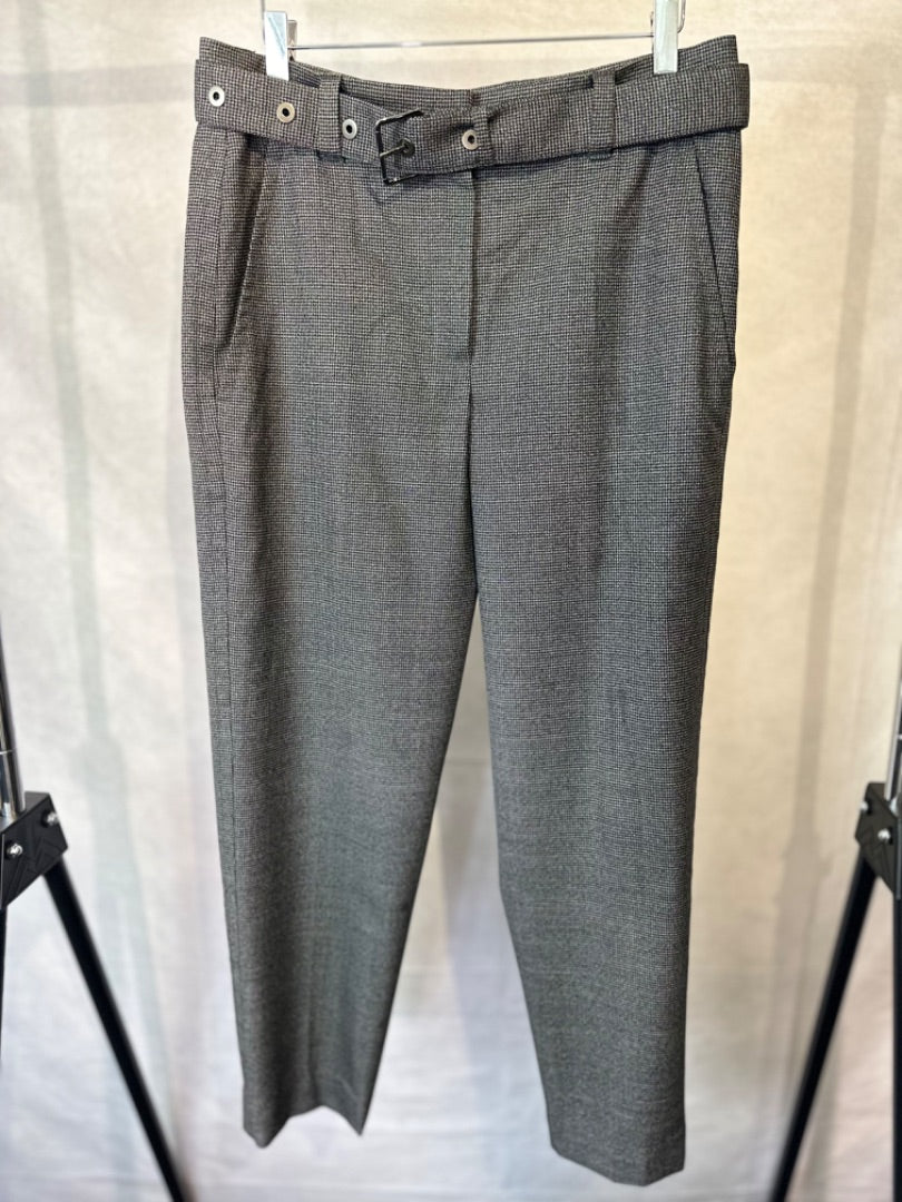 Brunello cucinelli Grey Houndstooth Virgin wool trousers, Size US6