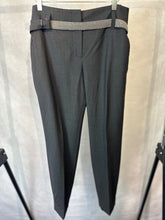 Load image into Gallery viewer, Brunello cucinelli Grey Tailored trousers with glitter belt, Size US8
