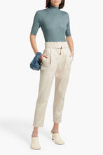 Load image into Gallery viewer, Brunello cucinelli Cream Cotton belted trousers, Size US4
