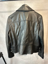 Load image into Gallery viewer, Massimo Dutti black classic leather biker jacket, Size xl
