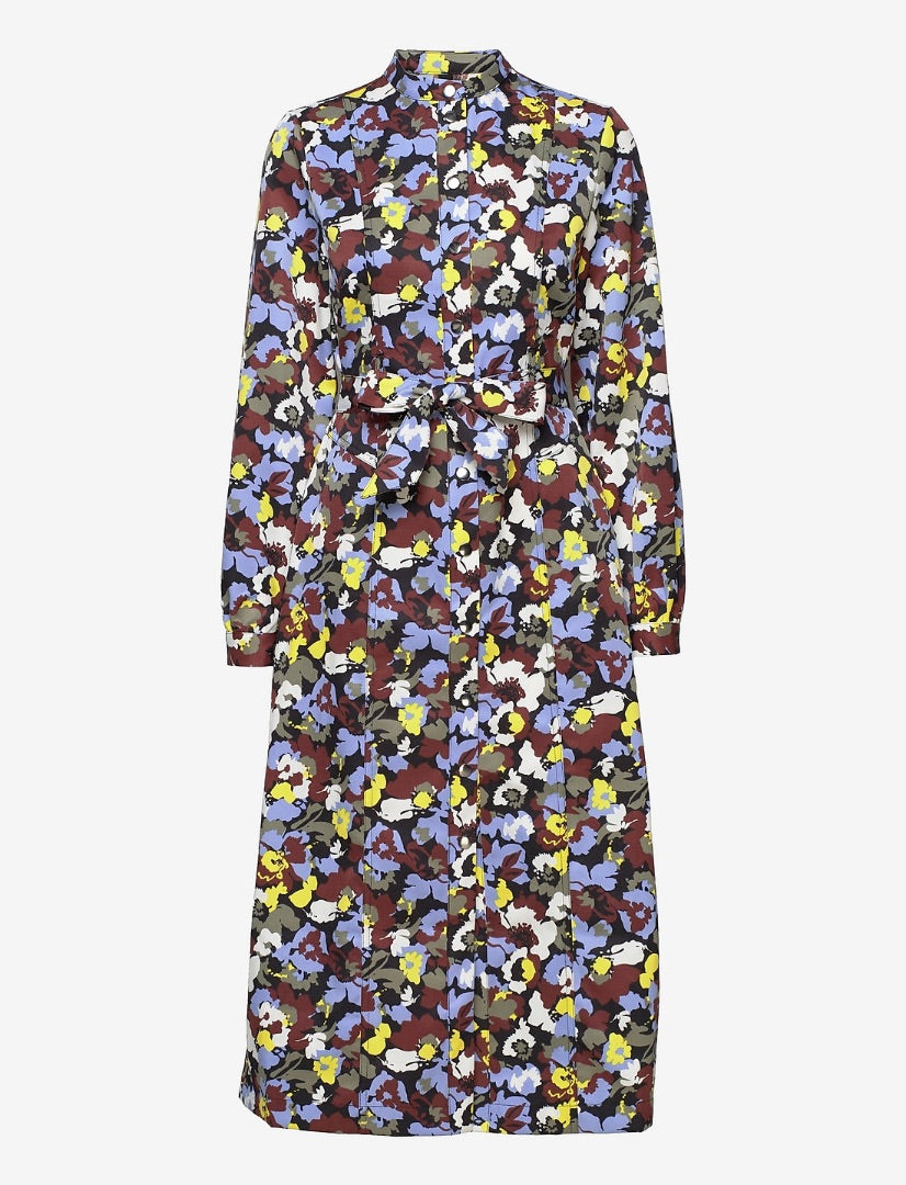 Yas Multicoloured Rosita midi dress, Size medium