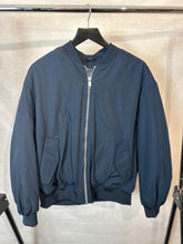 Load image into Gallery viewer, M&amp;S navy Padded bomber jacket, Size 14
