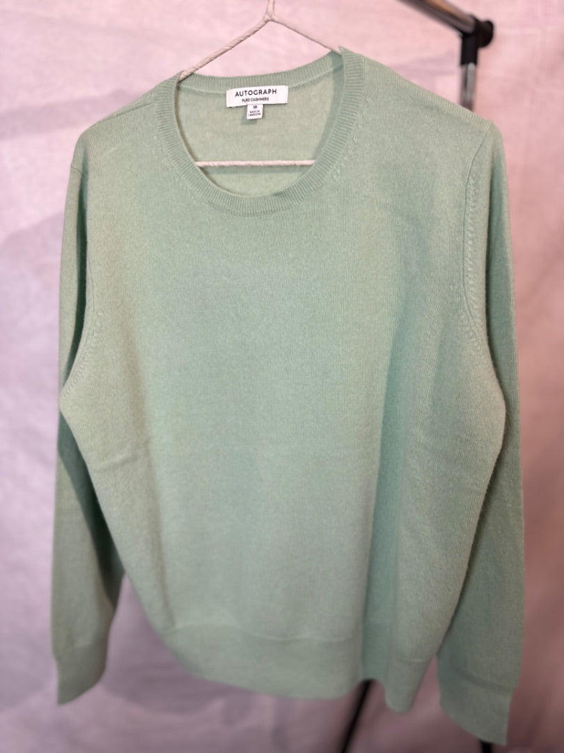 Autograph pale green Cashmere jumper, Size 18