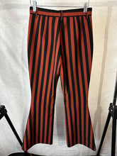 Load image into Gallery viewer, Dolce and gabbana Rust and black Striped flared trousers, Size 38
