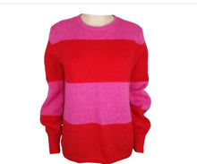 Load image into Gallery viewer, wyse london Pink and red Mohair striped sweater, Size M/L
