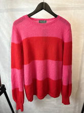 Load image into Gallery viewer, wyse london Pink and red Mohair striped sweater, Size M/L
