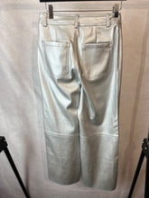 Load image into Gallery viewer, Wyse London Silver Faux leather trousers, Size 0
