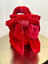 Load image into Gallery viewer, Maison M Red Velvet bow bag, Size
