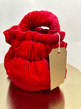 Load image into Gallery viewer, Maison M Red Velvet bow bag, Size
