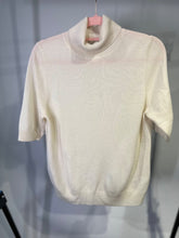 Load image into Gallery viewer, Autograph cream cashmere short sleeve jumper, Size 16
