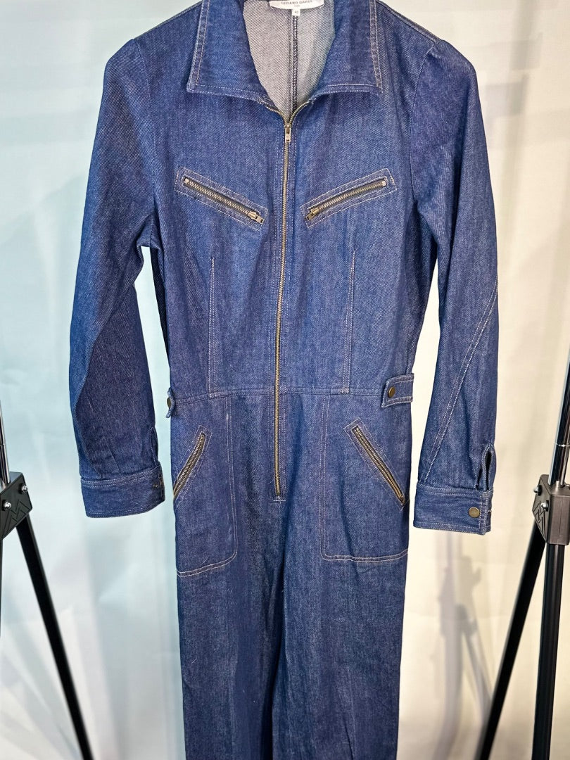 gerard darel blue denim jumpsuit, Size 40