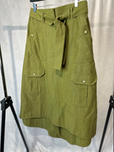 Load image into Gallery viewer, Me + Em khaki Utility midi skirt, Size 12
