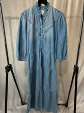 Load image into Gallery viewer, BASH blue chambray midi dress, Size 2
