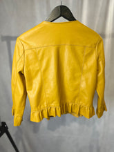 Load image into Gallery viewer, zara mustard Faux leather jacket, Size medium
