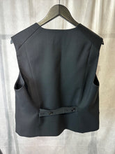 Load image into Gallery viewer, Cos black single breasted waistcoat, Size 42
