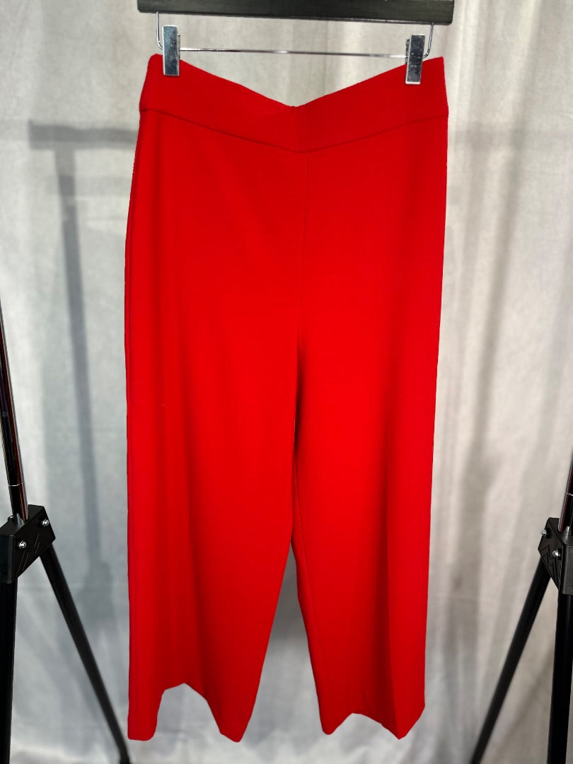 zara red wide leg pants, Size medium