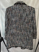 Load image into Gallery viewer, zara black glitter tweed coat, Size large
