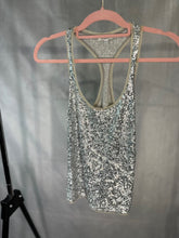 Load image into Gallery viewer, pinko silver sequin vest, Size large
