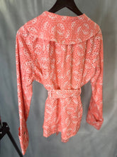 Load image into Gallery viewer, Olivia Annabelle coral Hastings deco eye print jacket, Size 10 - 12
